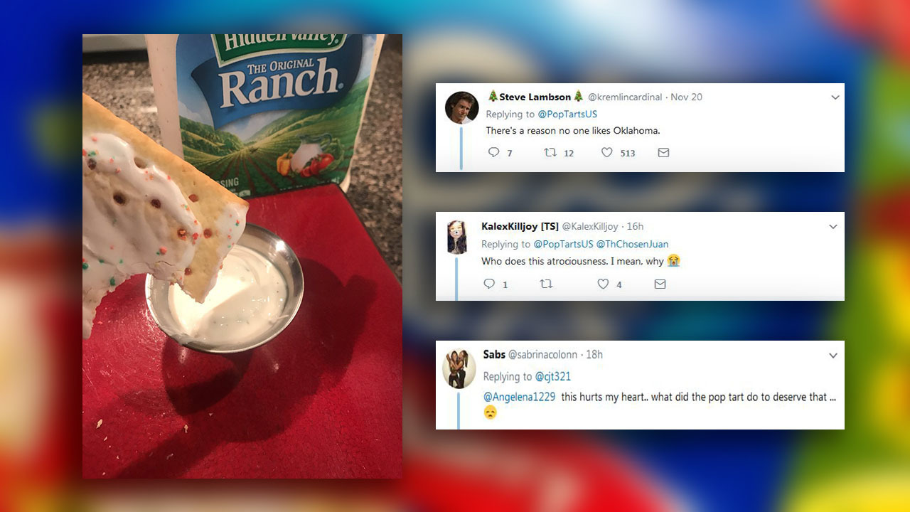 Pop Tarts and ranch dressing is not a thing, so don't make it one